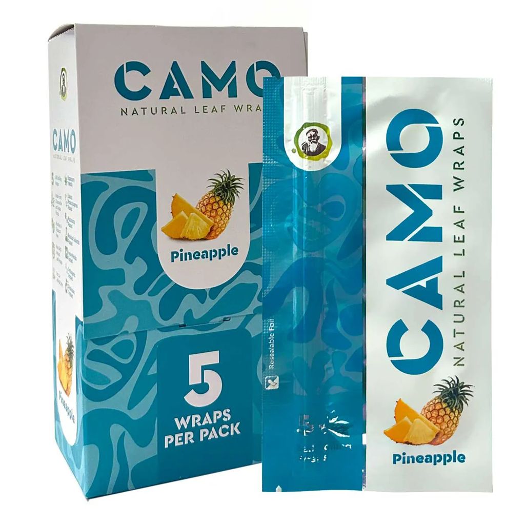 Camo Wraps Natural Self Rolling Leaf (Pineapple Flavor) Wrap Each