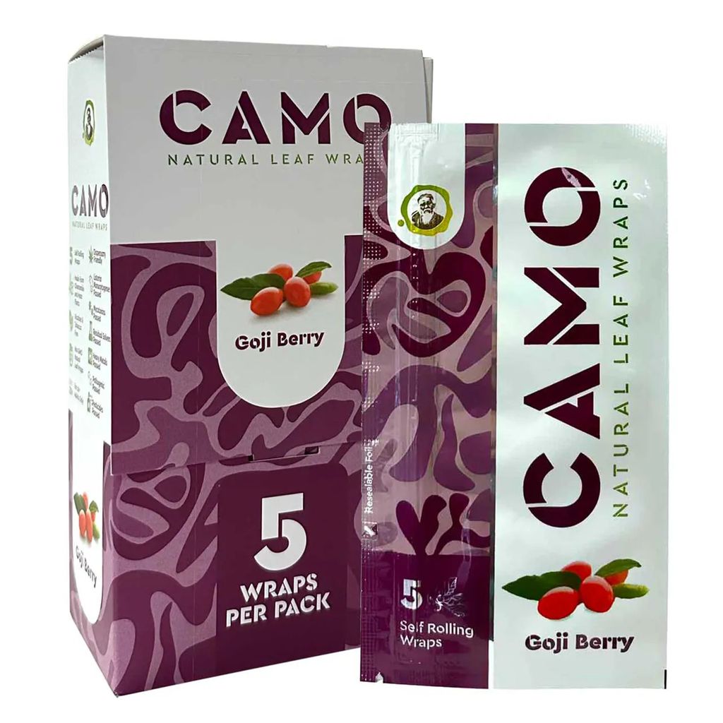 Camo Wraps Natural Self Rolling Leaf (Goji Berry Flavor) Wrap Each