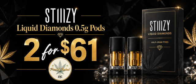 Cannabis Promo, Cannabis Sales, Cannabis Values, Cannabis on Sale, STIIIZY Liquid Diamonds 0.5g pods 2 for $61