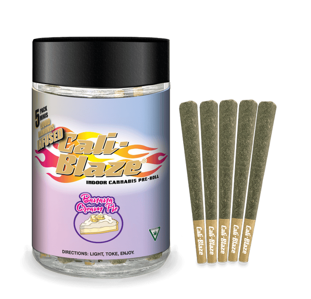 Banana Cream Pie 5PK Mini Diamond Infused Pre-Rolls Cali-Blaze