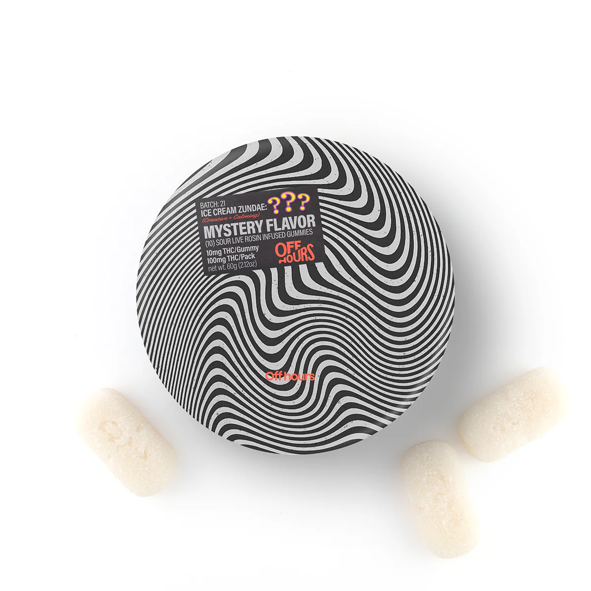 Ice Cream Zundae Mystery Flavor 100mg Live Rosin Gummies Off Hours