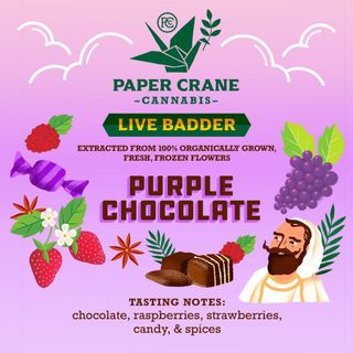 Purple Chocolate 1G Live Badder Paper Crane Provisions, LLC