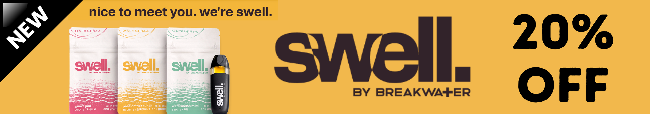 Cannabis Promo, Cannabis Sales, Cannabis Discounts, Cannabis on Sale, 20% Off Swell!
