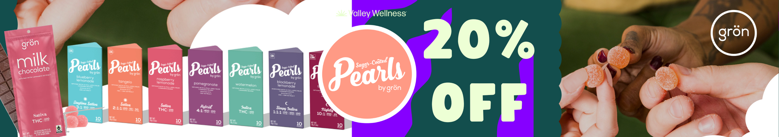 Cannabis Promo, Cannabis Sales, Cannabis Discounts, Cannabis on Sale, 20% off Gron