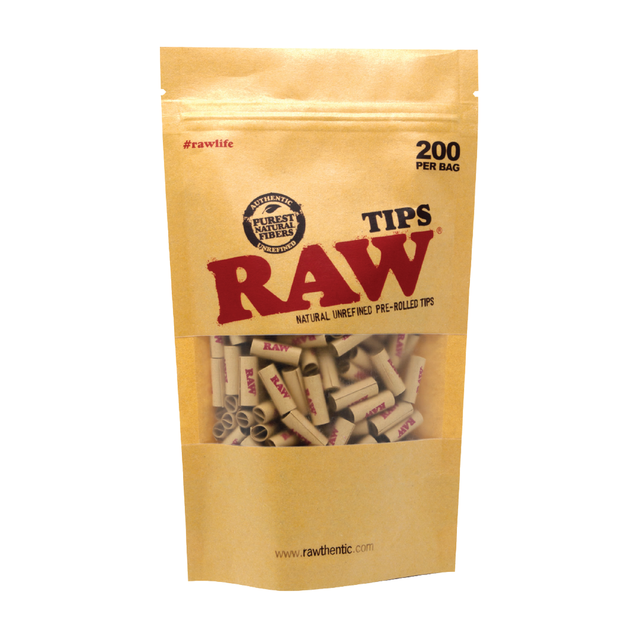 Pre-rolled Tips Bag - 200 pack RAW