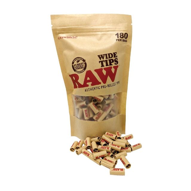 Pre-rolled Tips Wide (180) RAW