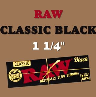 RAW Black 1 1/4 Rolling Papers RAW