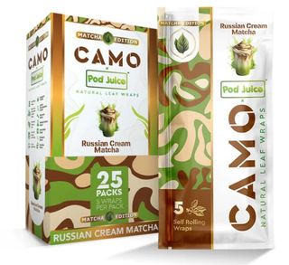Camo X Pod Juice Narural Wraps Russian Cream Matcha CAMO