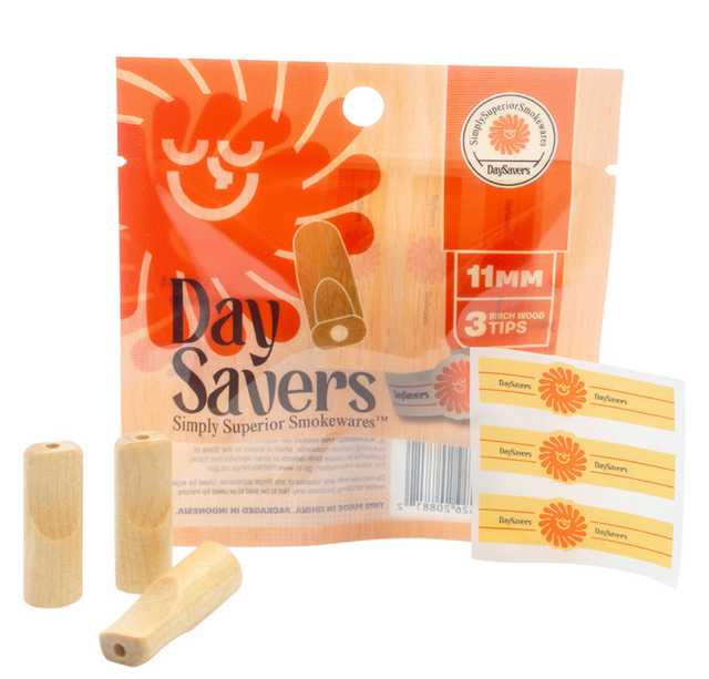 3pk Wood Tips + Cigar Bands Day Savers