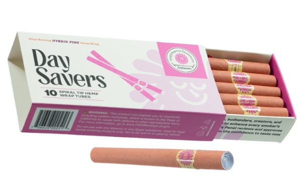 10pk Pink Hemp Tubes + Spiral Filter Day Savers