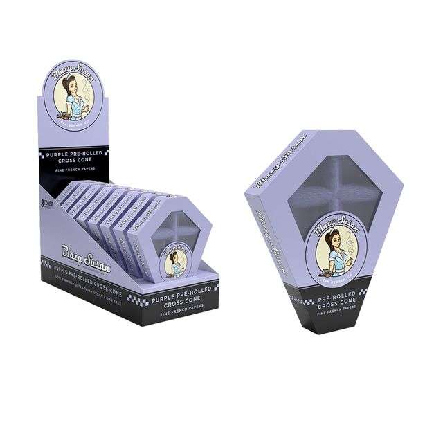 Purple Pre-Rolled Cross Cone Blazy Susan
