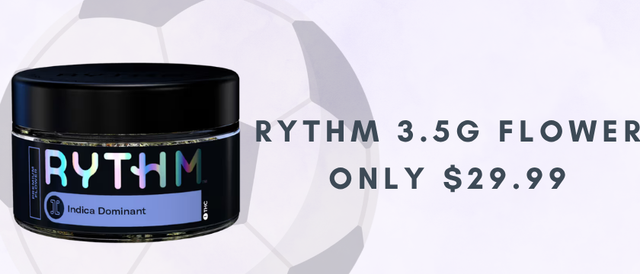 Cannabis Promo, Cannabis Sales, Cannabis Discounts, Cannabis on Sale, ⚽ RYTHM 3.5g Flower | ONLY  $29.99