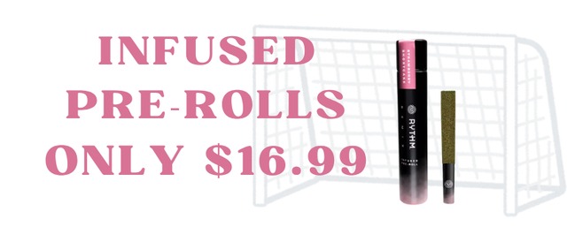 Cannabis Promo, Cannabis Sales, Cannabis Discounts, Cannabis on Sale, ⚽ RYTHM 1g Infused Pre-Roll | ONLY $16.99