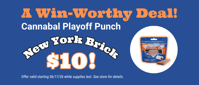 Cannabis Promo, Cannabis Sales, Cannabis Discounts, Cannabis on Sale, Cannabals Playoff Punch NY Brick