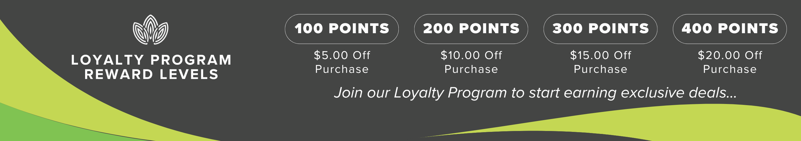 Cannabis Promo, Cannabis Sales, Cannabis Discounts, Cannabis on Sale, Loyalty Reward Levels