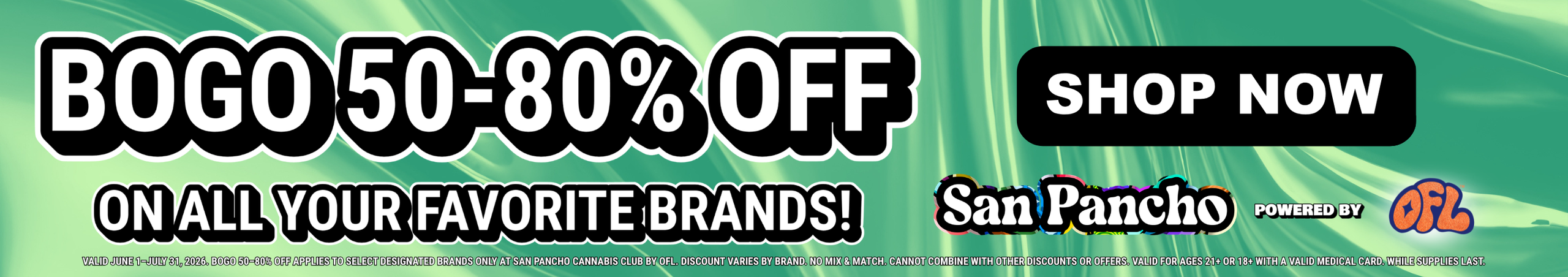 Cannabis Promo, Cannabis Sales, Cannabis Discounts, Cannabis on Sale, SF 50-80 OFF