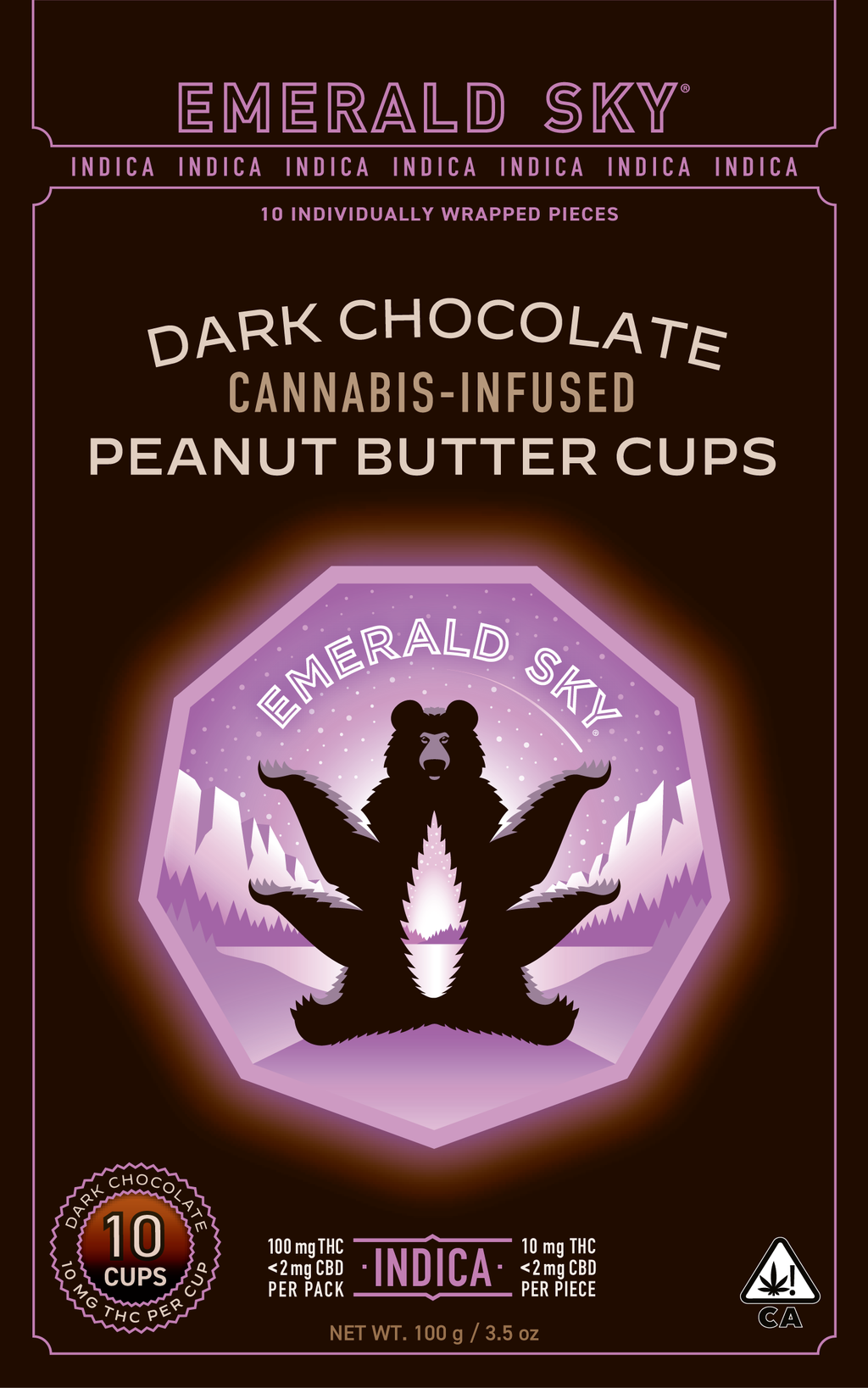 Indica Dark Chocolate Peanut Butter Cups 10
