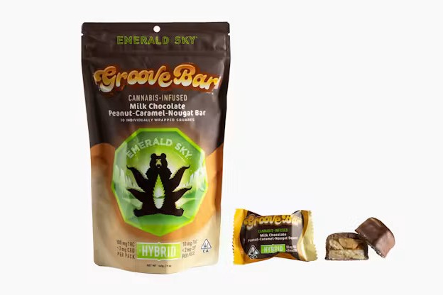 Emerald Sky: Hybrid GrooveBar Milk Chocolate Peanut-Caramel - 100mg