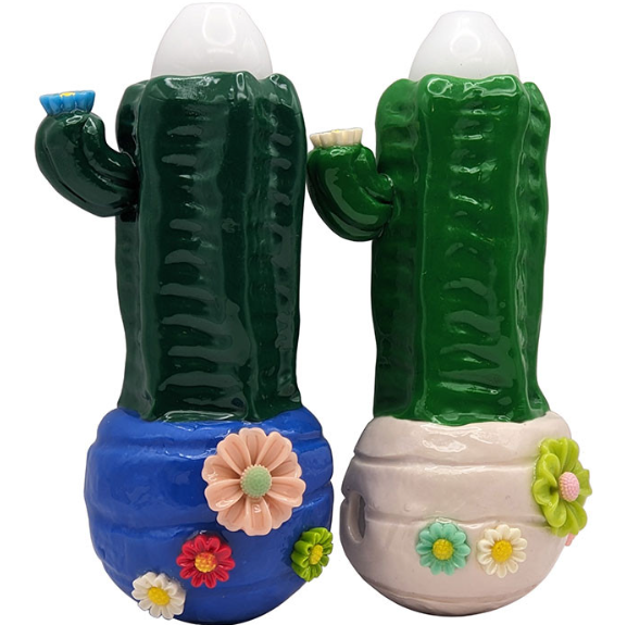 5" Clay Cactus Hand Pipe HS Wholesale