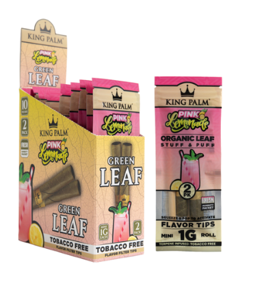 Mini Squeeze and Pop Leaf Tubes (Pink Lemondade) King Palm 