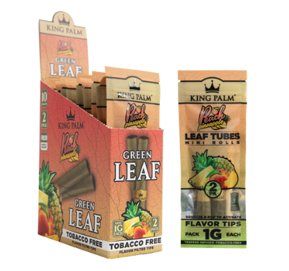 Mini Squeeze and Pop Leaf Tubes (Peach Pineapple) King Palm 