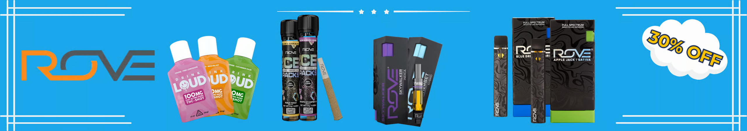 Cannabis Promo, Cannabis Sales, Cannabis Discounts, Cannabis on Sale, 30% Off ROVE