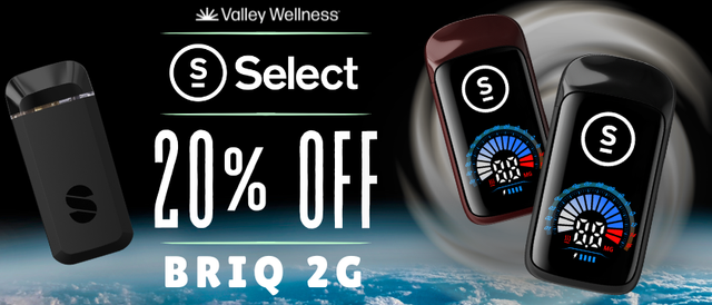 Cannabis Promo, Cannabis Sales, Cannabis Discounts, Cannabis on Sale, 20% off Select Briq 2g Vaporizers!