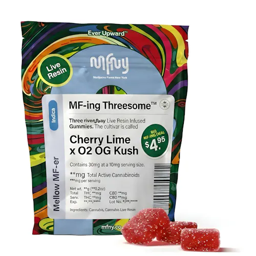 Cherry Lime x O2 OG Kush Live Resin Gummies | 3 pk MFNY