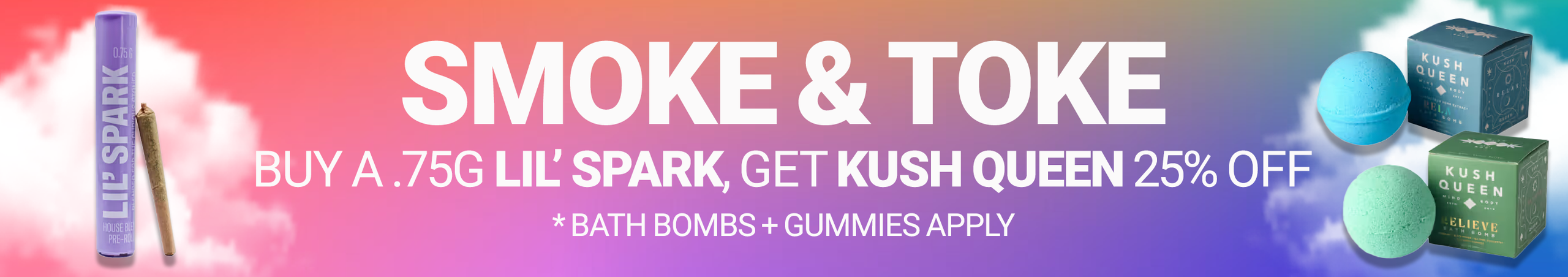 Cannabis Promo, Cannabis Sales, Cannabis Discounts, Cannabis on Sale, Soak N Toke BOGO 25%