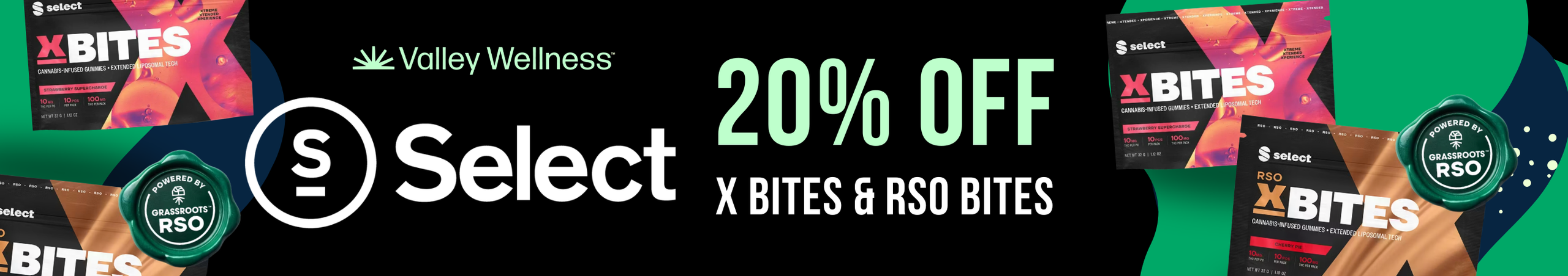 Cannabis Promo, Cannabis Sales, Cannabis Discounts, Cannabis on Sale, 20% off Select X Bites Edibles