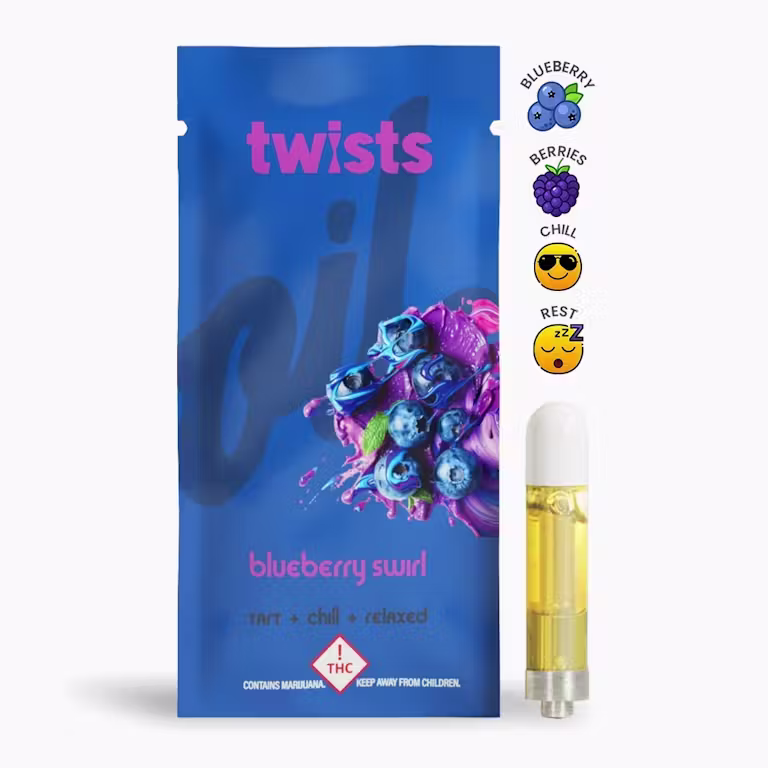 Twists 1G Cart - Blueberry Swirl Oil