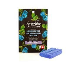 Sour Blue Raspberry Scored Single Piece Smokies