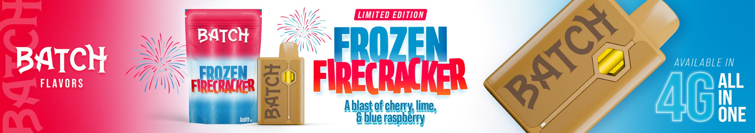 Cannabis Promo, Cannabis Sales, Cannabis Discounts, Cannabis on Sale, Newest Batch Flavor: Frozen Firecracker!