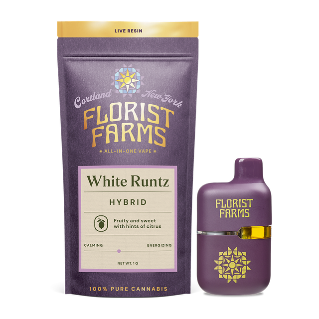 White Runtz 1g Live Resin AIO Vape Florist Farms