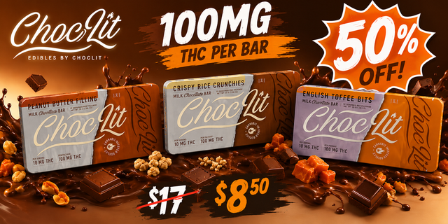 Cannabis Promo, Cannabis Sales, Cannabis Discounts, Cannabis on Sale, ChocLit 50% off!