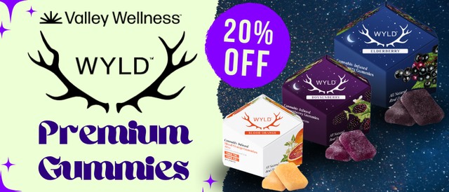 Cannabis Promo, Cannabis Sales, Cannabis Discounts, Cannabis on Sale, 20% Off Wyld!