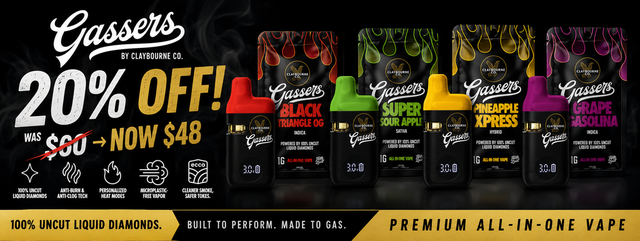 Cannabis Promo, Cannabis Sales, Cannabis Discounts, Cannabis on Sale, Gassers 20% off
