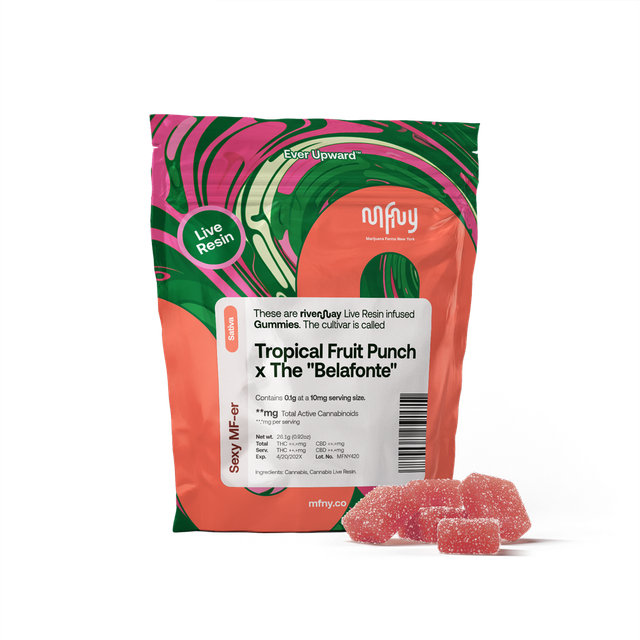 Tropical Fruit Punch x The "Belafonte" 100mg Live Resin Gummies MFNY
