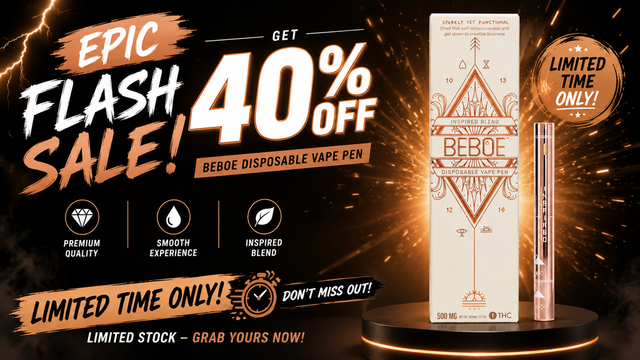 Cannabis Promo, Cannabis Sales, Cannabis Discounts, Cannabis on Sale, Beboe .5mg 40% OFF Limitied Time Flash Sale