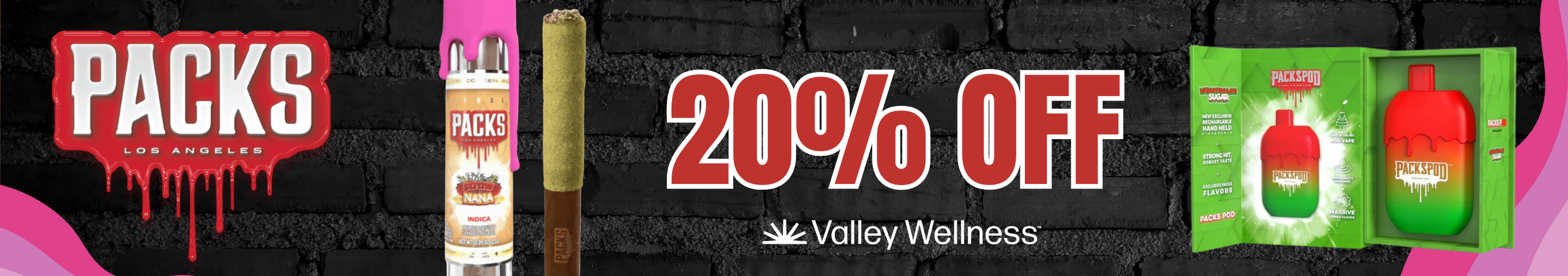 Cannabis Promo, Cannabis Sales, Cannabis Discounts, Cannabis on Sale, 20% Off Packs!
