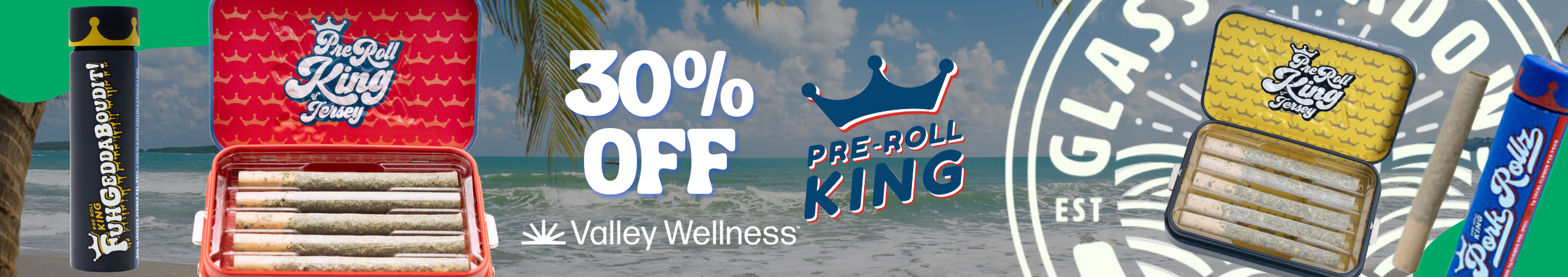 Cannabis Promo, Cannabis Sales, Cannabis Discounts, Cannabis on Sale, 30% Off Pre-Roll King of Jersey!