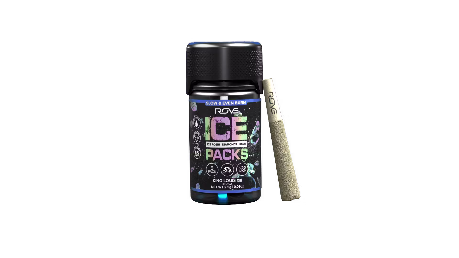 Rove King Louis XIII Ice Packs Triple 5 Infused Pre-Roll Pack 0.6g each | 5pk