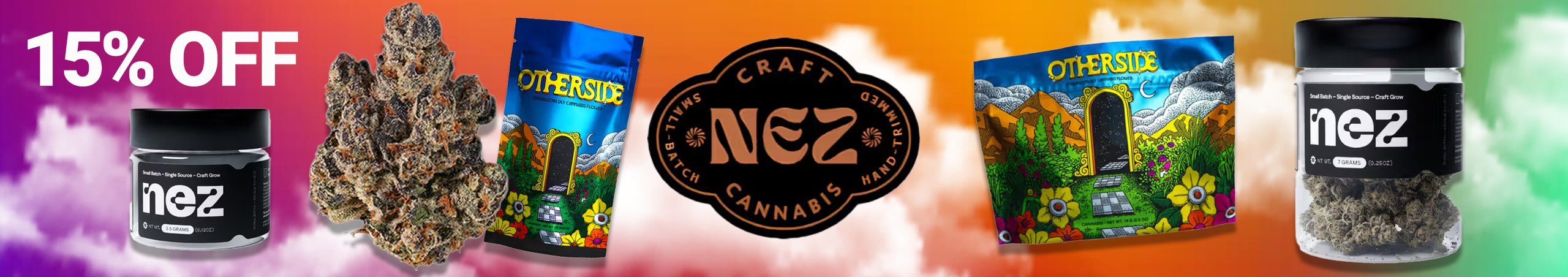 Cannabis Promo, Cannabis Sales, Cannabis Discounts, Cannabis on Sale, Nez Flower Craft Week 15%