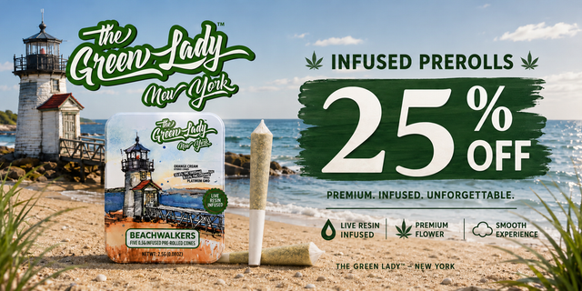 Cannabis Promo, Cannabis Sales, Cannabis Discounts, Cannabis on Sale, Green Lady Infused Pre-Rolls 25% Off!