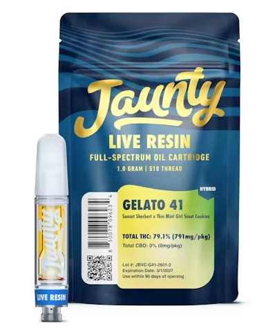 Gelato 41 1g Live Resin 510 Vape Cart Jaunty