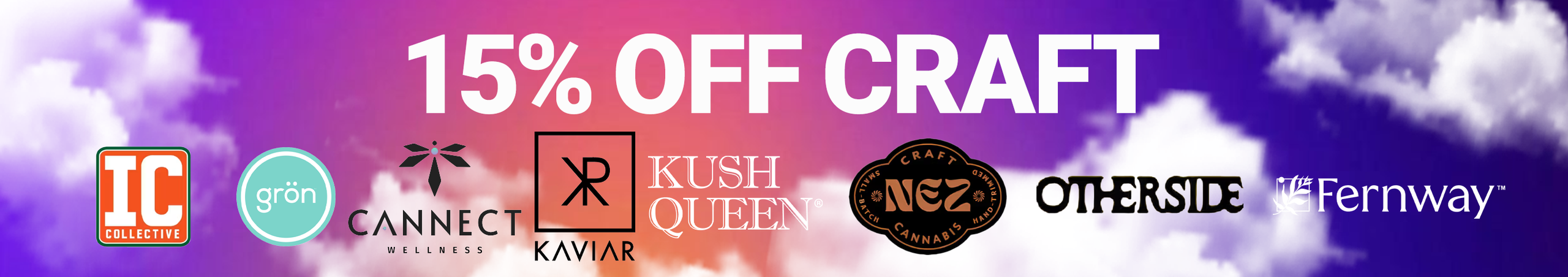 Cannabis Promo, Cannabis Sales, Cannabis Discounts, Cannabis on Sale, Craft Week 15%