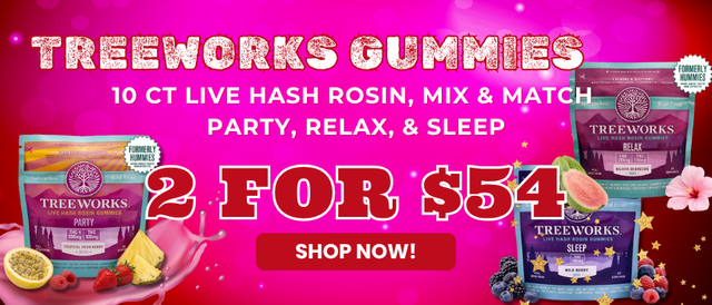 Cannabis Promo, Cannabis Sales, Cannabis Offers, Cannabis on Sale, Treeworks Gummies - 2 for $54