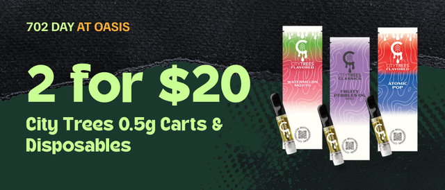 Cannabis Promo, Cannabis Sales, Cannabis Discounts, Cannabis on Sale, 2 for $20 City Trees 0.5g Cartridges & Disposables