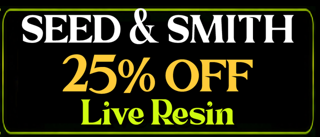 Cannabis Promo, Cannabis Sales, Cannabis Discounts, Cannabis on Sale, Seed & Smith 1g Live resin — 25% off