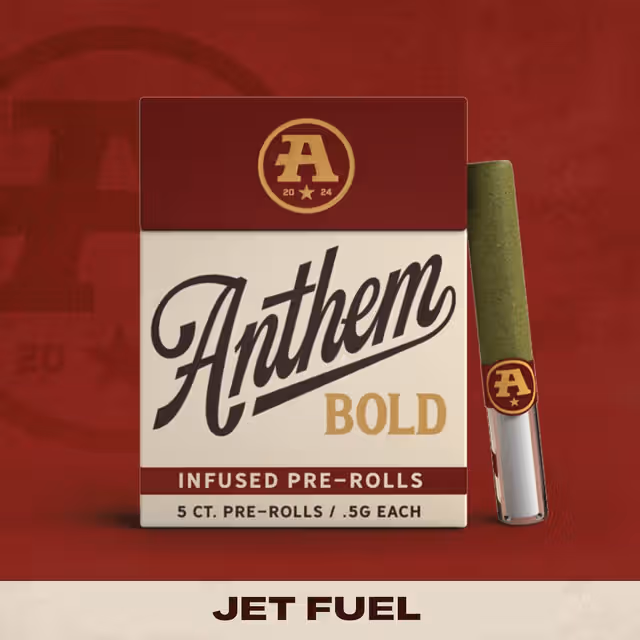 Jet Fuel 5 Pack .5g Infused Glass Tip Pre-Rolls Anthem